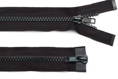 Delrin Zipper 2-way 6mm/80cm, Black 580